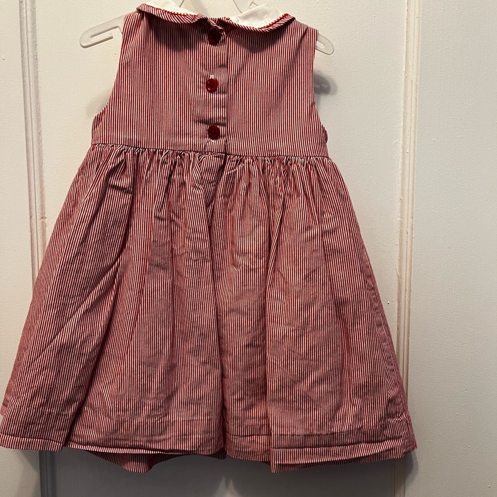 Cherry smocked boutique dress & bloomers - Picture 3 of 6